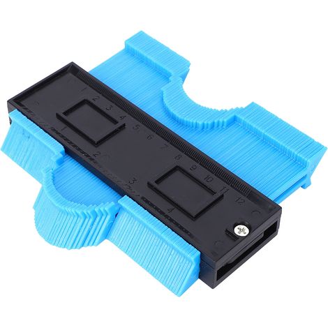 Gabarit de contour irrégulier bleu, outil de mesure pour carrelage et sol, duplication de formes pour menuiserie (1/5)
