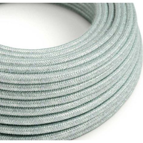 Creative-cables textilkabel pro meter in nebelblau baumwolle rx12 2x0.75mm - xz2rx12