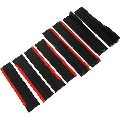 Kit de 8 bas de caisse rouges brillants noirs avec extensions d'ailes et bas de caisse pour Seat Leon (1/5)