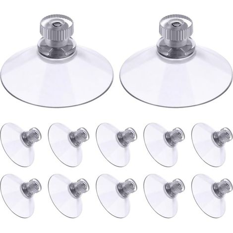 Lot de 30 Ventouses Filetées 41 mm avec Écrous Moletés Transparent pour Voiture Camping Vitre Pare-Soleil (1/4)