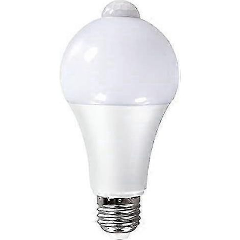 Ampoule LED infrarouge E27 12 W avec détecteur de mouvement, allumage/extinction automatique, A60, 220 V, 1000 lm, équivalent à une ampoule halogène 100 W, idéale pour les escaliers, les couloirs et l (1/4)