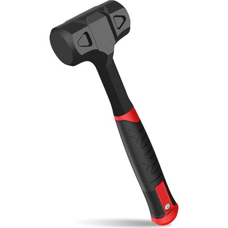 Marteau de 1LB Dead Blow, construction en une seule pièce en acier au carbone forgé, marteau en PVC avec tête remplie de billes d'acier, poignée anti-vibration pour plus de précision et de contrôle (1/5)