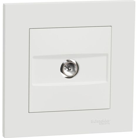 SCHNEIDER ELECTRIC Prise tv complet Miluz, SCHNEIDER ELECTRIC, blanc