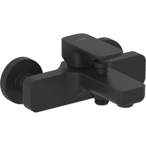 -RENON Mitigeur monocommande pour baignoire et douche, finition noire mate (1/2)