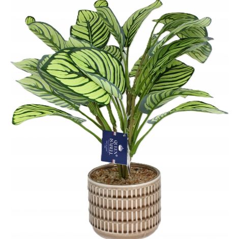 Planta artificial en maceta: decoración de interiores moderna. (1/5)