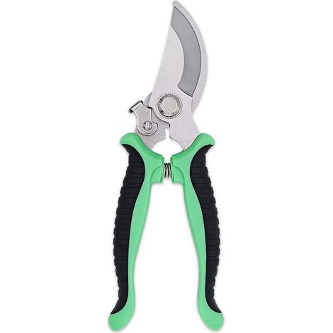 1 sécateur, acier inoxydable et PP+TPR, ressort remplaçable, poignée antidérapante en silicone, ergonomique, pour jardin et haies (1/5)