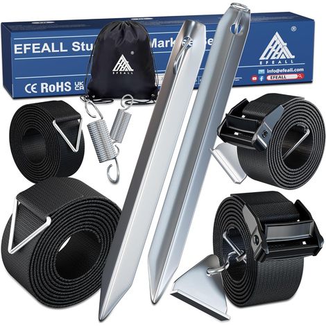 Kit de Sangle Anti Tempete pour Rail d'Auvent de Camping-Car Sangle d'Arrimage Auvent Camping Car avec Rail de Passepoil, Sangle Auvent Caravane, Accessoires de Camping-Car (1/5)