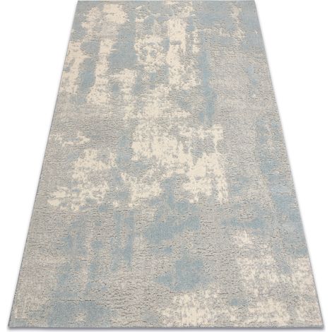 FLUX 461.2.AE500 tappeto in lana OSTA - Astrazione, strutturale, loft crema / blu beige 120x170 cm
