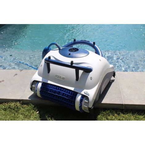Maytronics Dolphin – Robot piscine électrique – Nettoyage automatique fond et parois – Pour piscines enterrées et hors-sol jusqu'à 8m – Câble 12m – Brosse bi-matière (1/5)