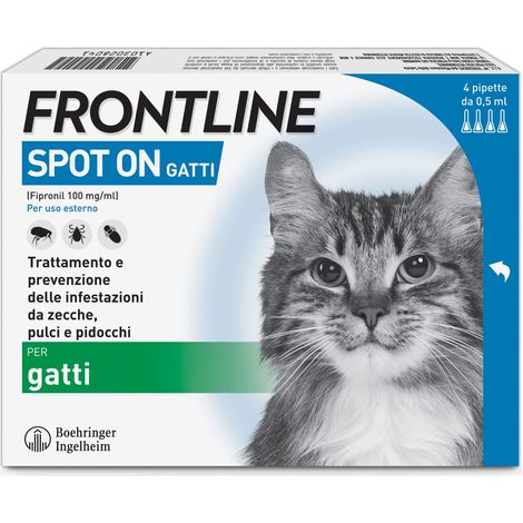 ANTIPARASSITARIO 'SPOT ON' FRONTLINE Per gatti - 3 Pipette - FRONTLINE