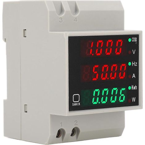 Digitales Leistungsmessgerät, Energiemonitor, Spannungs-, Strom- und Frequenztester, Wechselstrom 80–300 V, 0–100 A