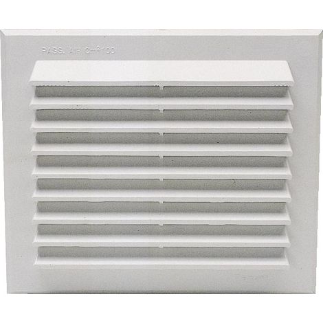 Rejilla rectangular de ABS blanco 500x227