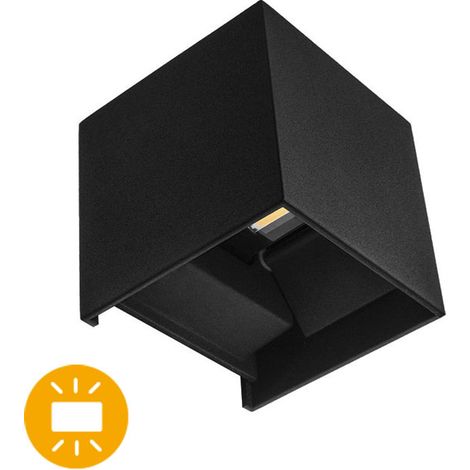 Aplique sor ip65 2x5w led 800lm 6500k l.10xan.10xal.10cm negro (1/3)