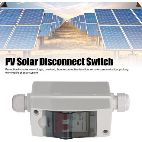 Interrupteur de déconnexion solaire PV 63A DC500V IP65 étanche, boîtier de disjoncteur miniature pour camping-car, sectionneur de circuit photovoltaïque (1/5)