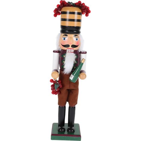 Casse-Noisette Bois Décoratif Ornement de Noël Décoration de Maison de Bureau (1/5)