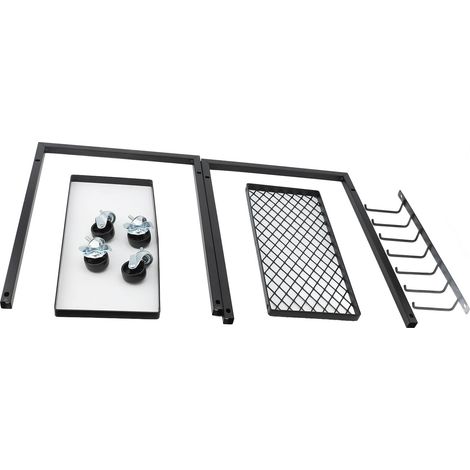 Support de rangement pour salle de sport à domicile avec roues roulantes à 360 °, 3 niveaux, grande capacité en acier au carbone, chariot d'équipement porteur de 150 lb pour tapis de yoga et haltère (1/3)
