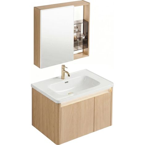 Rea Conjunto De Muebles De Baño Con Lavabo De07-70 Oak 70cm (1/5)