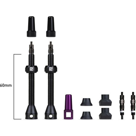 Valves Tubeless Vélo 60mm - Compatible Montage Sans Chambre à Air - Dynamic