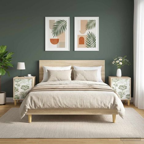 Armadio da Notte GOTHA 2 pz Rovere Sonoma 36 x 33 x 50 cm vidaXL (1/5)