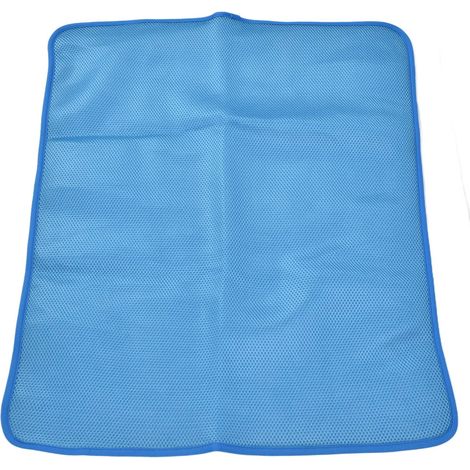 Tapis rafraîchissant pour animaux de compagnie, respirant et doux, pour l'été, pour chien et chat, pour niche, canapé, lit ou sol, bleu XL (1/5)