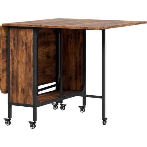Table à manger pliante ROCANTE effet bois vieilli (1/5)