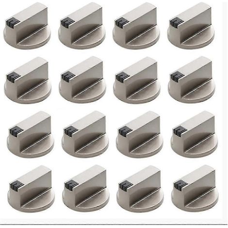 16 poignées de cuisinière, bouton de commande universel argenté en alliage de zinc de 6 mm pour four (1/5)