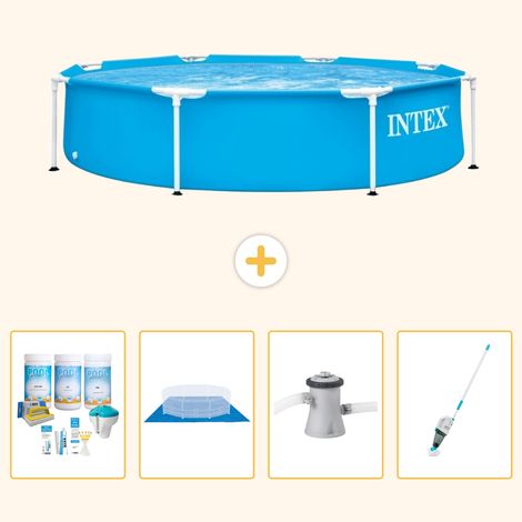 Intex Piscine Tubulaire Ronde - 244x51 cm - 5-pièces S20989 (1/5)