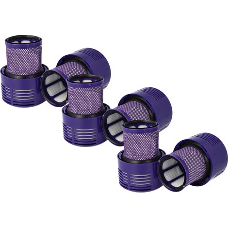 vhbw 6x filtro compatibile con Dyson Cyclone SV12 Animal, SV12 Absolute, V10 Animal, V10 Absolute aspirapolvere - filtro HEPA lilla