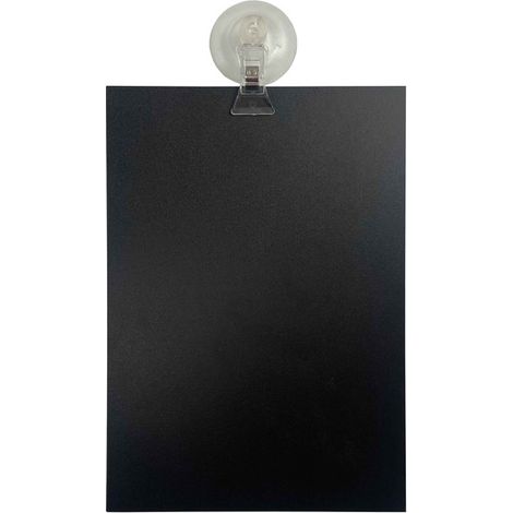 Ardoise double face en PVC noir format A5 (21 x 14,8 cm) avec fixation ventouse (1/3)