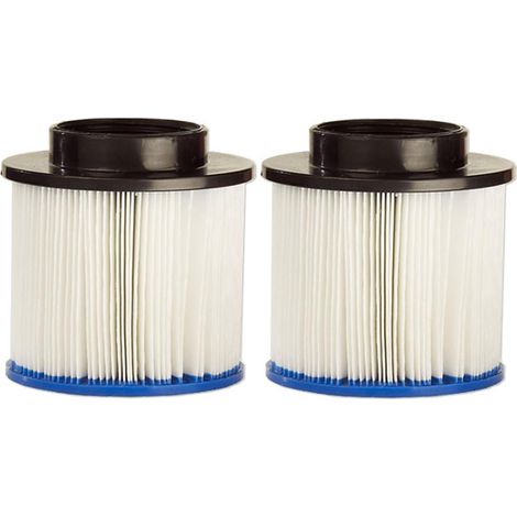 Cartouche de filtre pour spa gonflable – Lot de 2 pcs – 120 plis – Hauteur 110 mm – Diamètre 100 mm – Finesse de filtration élevée – JJA