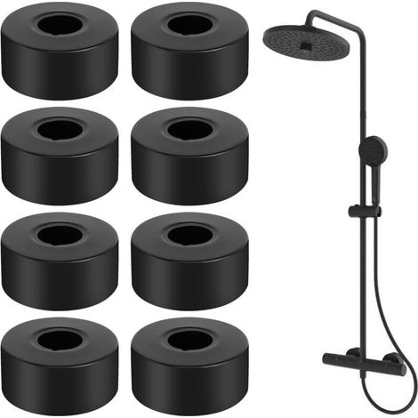 Shower Mixer, 8 Pieces, Radiator Rosettes, Stainless Steel Decorative Shower Rosettes, Faucet Rosettes, Shower Rosettes for Faucets, Water Pipes, Shower Radiators (1/5)