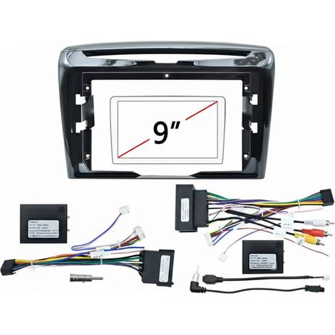 KIT MASCHERINA E CABLAGGI AUTORADIO AFTERMARKET 2DIN LANCIA YPSILON 2012-2020 9″