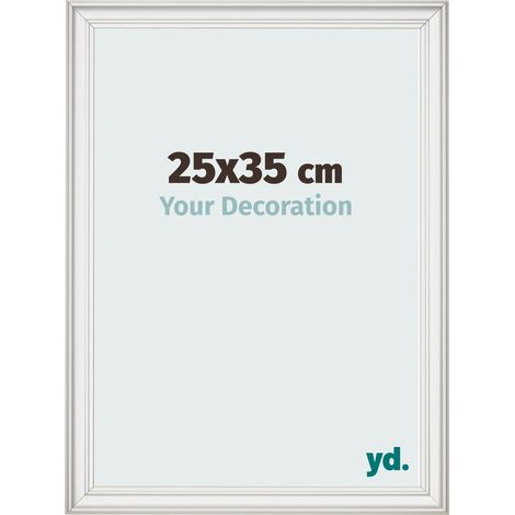 yd. - Cadre photo 25x35 - Blanc Patine - MDF - Lazio (1/5)