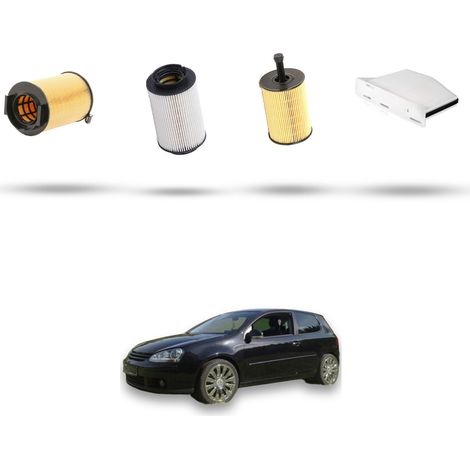 Kit tagliando 4 filtri compatibile con Vw Golf V (1K1,1K5,AJ5,5M1,521) 2.0 SDI 55kw Dal 2003 Al 2009 (1/5)