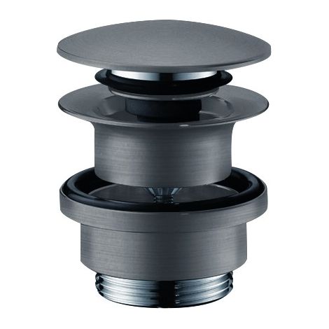 Bonde Push-open pour mitigeurs lavabo et bidet, finition Finishplus, Noir chromé (50100340)