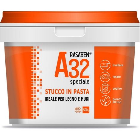 Rasaben STUCCO IN PASTA PER LEGNO E MURI A32 SPECIALE kg. 0,25 Rasaben 24 PZ