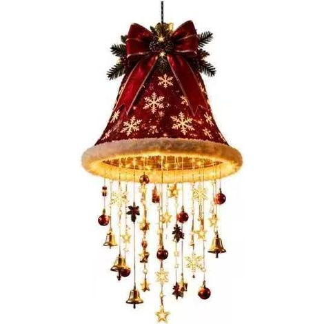 Suspension chapeau de Père Noël lumineux – LED blanc chaud, intérieur et extérieur (1/5)