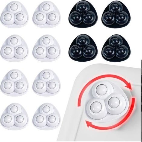16Pcs Roulettes Auto Adhésives,Mini Roulette à 360 Degrés,Mini Roulettes pour Meubles,Convient pour Petits Meubles,bacs de rangement (1/4)