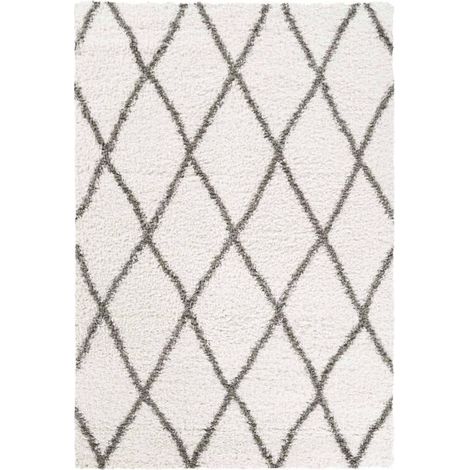 Tapis berbère motif ethnic 60x110 crème LYN4 BENYLE A (1/4)