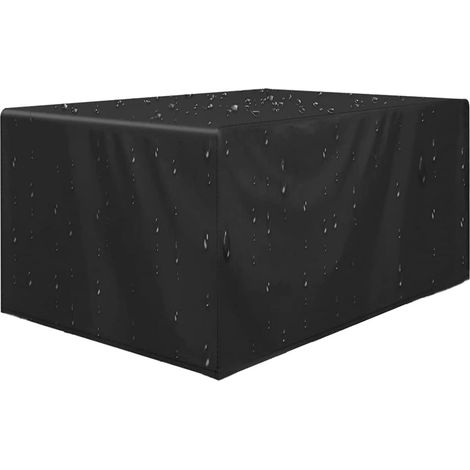 Housse de protection d'extérieur Salon Jardin 420D Oxford 150x150x75cm Tissu Noir (1/5)