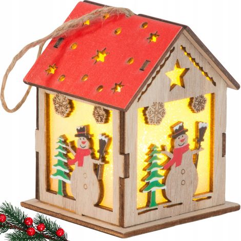 Decoraci贸n Casita Mu帽eco de Nieve (140) (1/5)