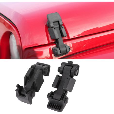 2 Stück Motorhaubenverriegelungshaken, kompatibel mit Jeep Wrangler JK 2007-2017, Verriegelungsbefestigung (1/5)