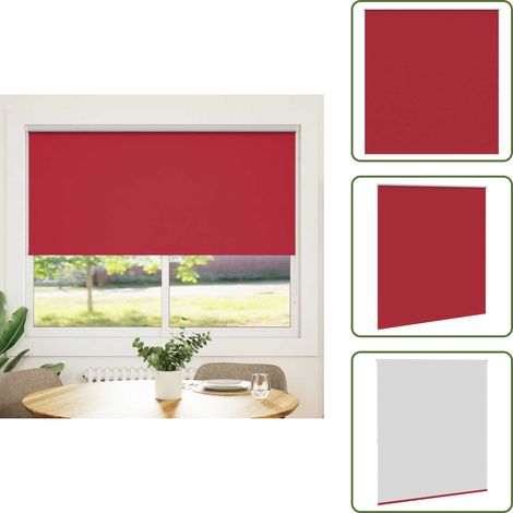 Store enrouleur occultant 160 x 175 cm rouge - Store Occultant - Rideau Roulant - Obscurcisseur - Isolation Thermique - Décoration Intérieure (1/5)