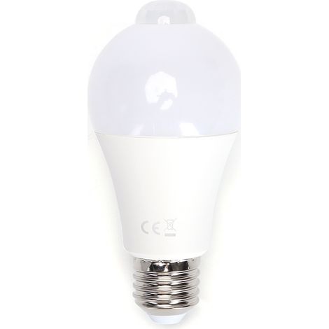Lampadina Led E27 A60 a bulbo 6W Bianco caldo 3000K con sensore di movimento Aigostar