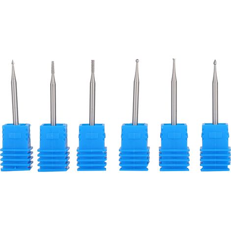 6 fraises carbure de tungstène pour manucure, embouts de fraisage électrique pour perceuse à ongles, tête de ponçage 1,4 mm, lime électrique professionnelle (1/5)