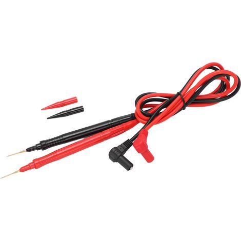 BEST BST-050-JP Sonde de test pour multimètre : fils plaqués or, aiguilles en acier extra-dur et extra-tranchant remplaçables, stylo de test supraconducteur multifonctionnel de précision 20 A/2 000 V (1/5)