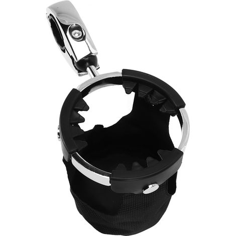 Porte-gobelet Moto 360° Rotatif Support Balle pour Bouteille Eau Canette Panier Fixation Guidon 2,24-3,18cm (1/5)