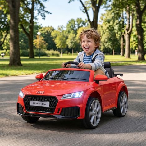 Coche Eléctrico para Niños de 3+ Años Audi TT Eléctrico 12V con Velocidad 3 km/h Mando a Distancia 102x60x44 cm Rojo (1/5)