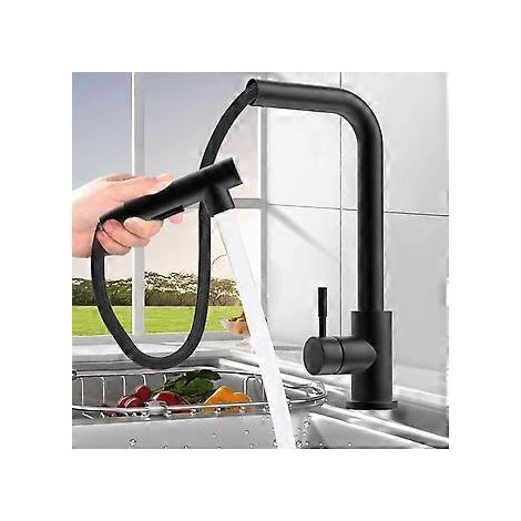 Küchenarmatur mit 2 Funktionen, innovativem Wasserfall-Design, bleifreiem Kupfer-Warm-Kaltwassermischer, 60 cm langem flexiblem Schlauch, einfache Installation.