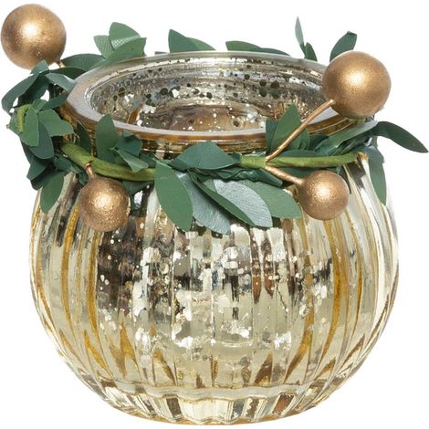 Photophore mercurisé couronne D.6cm assorti - Atmosphera créateur d'intérieur (1/3)